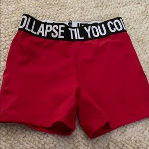 Red tyc shorts